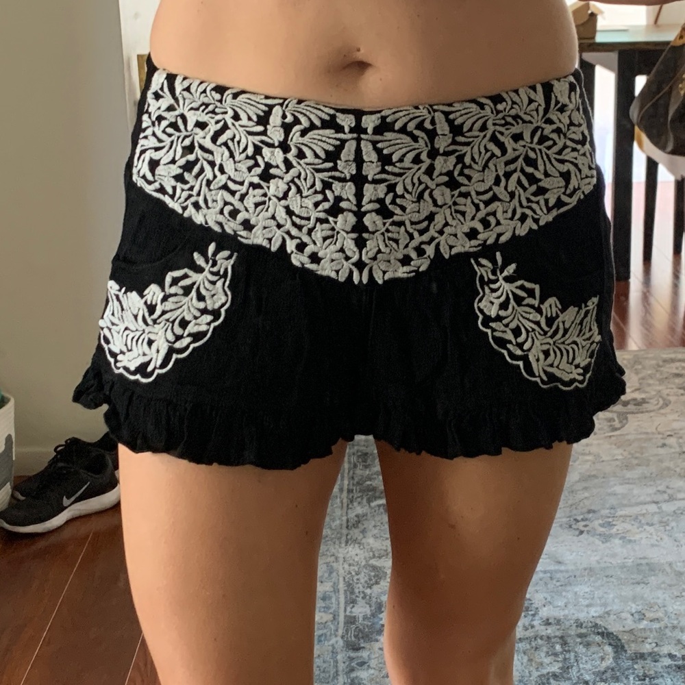 Boho ruffle shorts